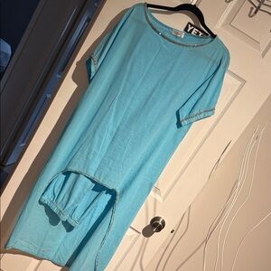 Asymmetrical Blue Dress